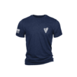 Nine Line Shark Flag T Shirt Navy Cotton Comfortable Casual Wear 2XL Size