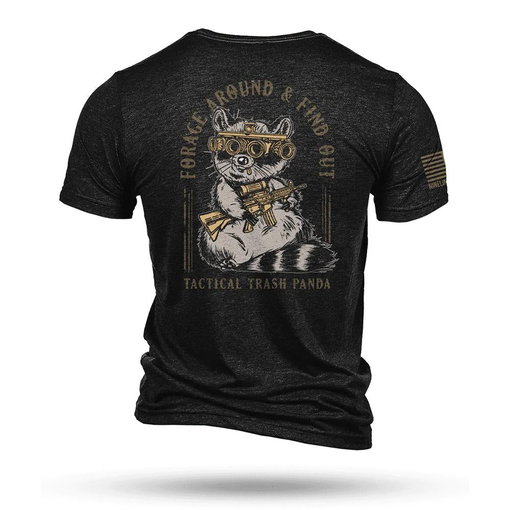 Nine Line Tactical Trash Panda Tri-Blend T-Shirt Black Comfortable Fit M Size
