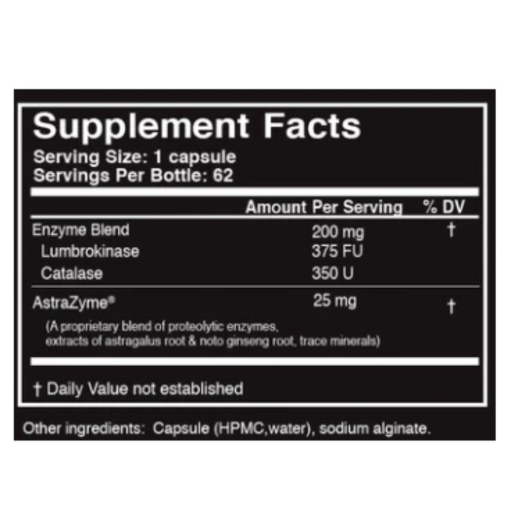 Master Supplements US Enzymes Lumbroxym 62 cápsulas: favorece la salud cardiovascular