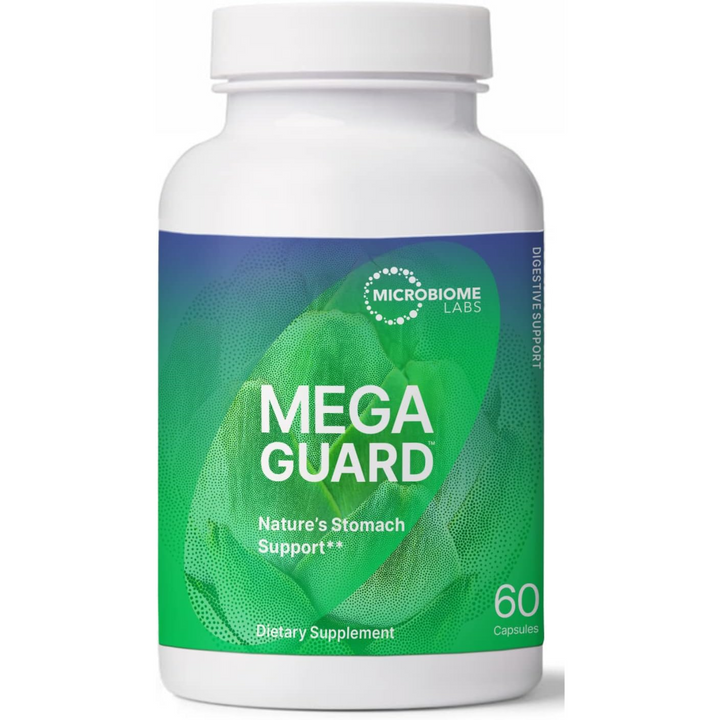 Microbiome Labs MegaGuard Digestive Support 60 Caps for Gas Bloating Indigestion