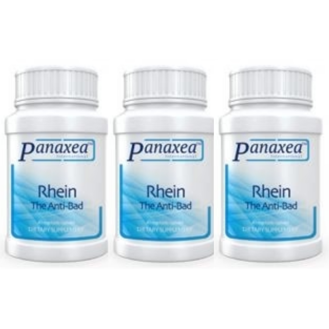 Panaxea Rhein The Anti-Bad 60 x 500 mg Caps Actions Dietary Supplement 3 PACK
