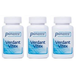 Panaxea VERDANT VITEX 60 x 500 mg Vegetable Capsules Dietary Supplement 3 PACK