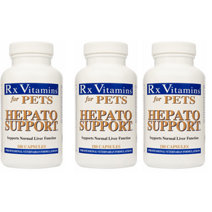 Rx Vitamins For Pets Hepato Support Milk Thistle Liver Function 180 Caps 3 PACK