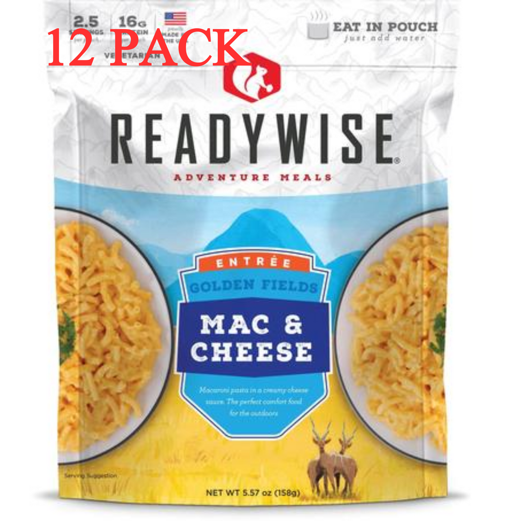 ReadyWise Golden Fields Mac & Cheese 2.5 Servings 5.57 Oz 12 PACK