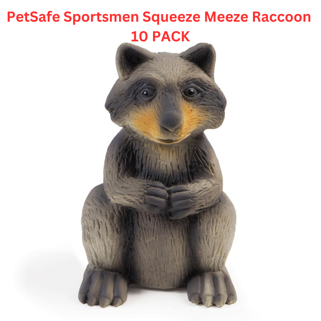 PetSafe Sportsmen Squeeze Meeze Raccoon 10 PACK