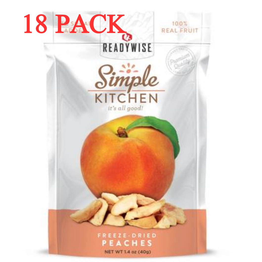 ReadyWise Freeze-Dried Peaches 1.4 Oz 18 PACK