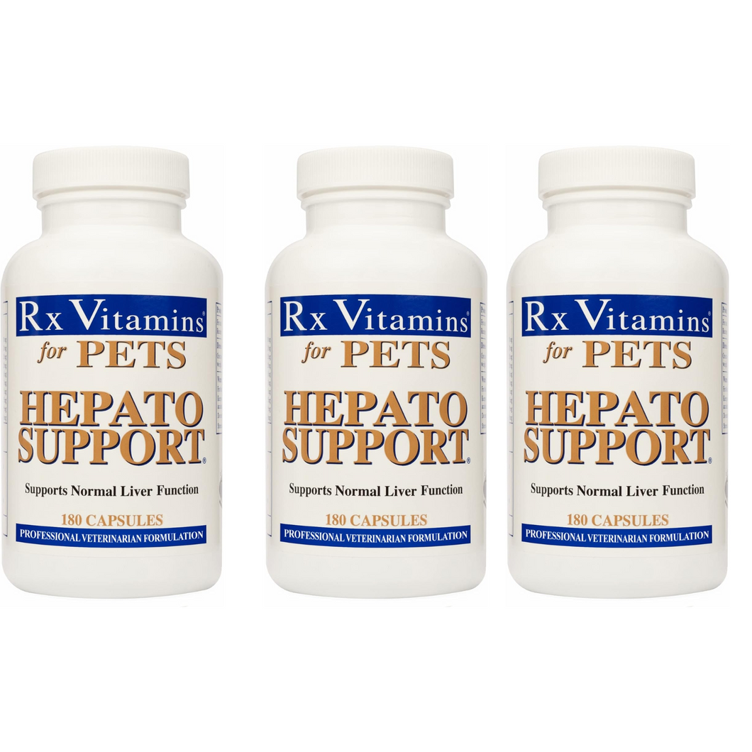 Rx Vitamins For Pets Hepato Support Milk Thistle Liver Function 180 Caps 3 PACK