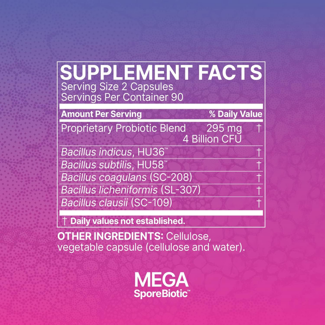 Probióticos MegaSporeBiotic de Microbiome Labs para la salud digestiva (180 cápsulas)