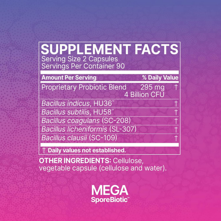 Probióticos MegaSporeBiotic de Microbiome Labs para la salud digestiva (180 cápsulas)
