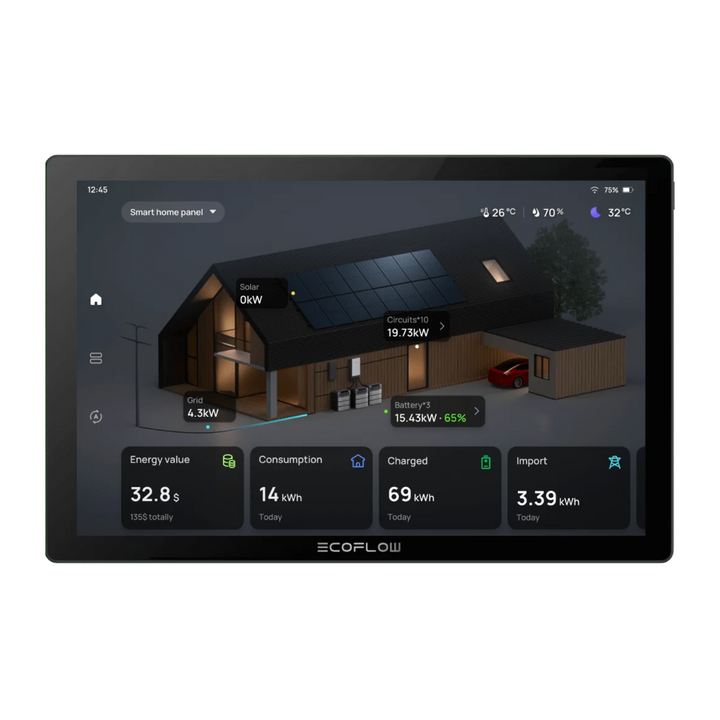 EcoFlow Power Insight Home Energy Manager Pantalla táctil de 10 pulgadas para control de energía