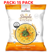 Load image into Gallery viewer, ReadyWise Simple Kitchen Broccoli Cheese Soup Food 15 PACK
