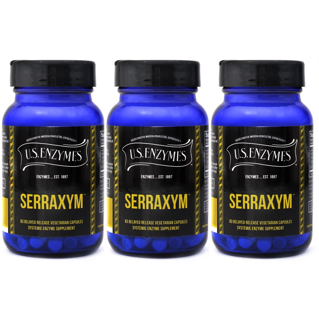 Master Supplements U.S Enzymes Serraxym 93 Capsules 3 PACK