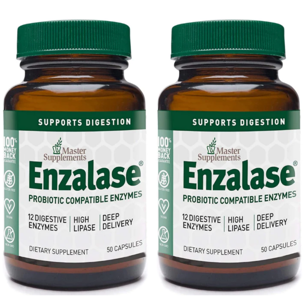 Master Supplements U.S Enzymes ENZALASE 93 Capsules 2 PACK