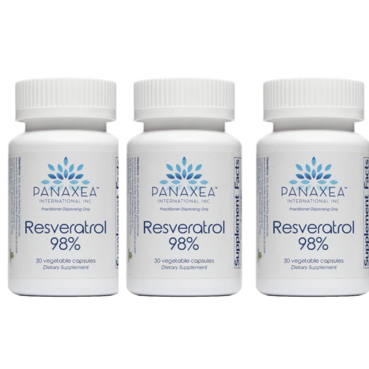 Panaxea RESVERATROL 98% 30 x 200 mg Capsules Dietary Supplement 3 PACK