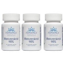 Load image into Gallery viewer, Panaxea RESVERATROL 98% 30 x 200 mg Capsules Dietary Supplement 3 PACK
