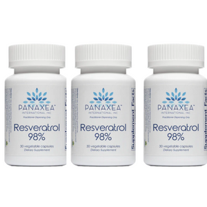 Panaxea RESVERATROL 98% 30 x 200 mg Capsules Dietary Supplement 3 PACK