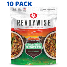 Load image into Gallery viewer, ReadyWise Backcountry Wild Rice Risotto 2.5 Servings 6.7 Oz 10 PACK
