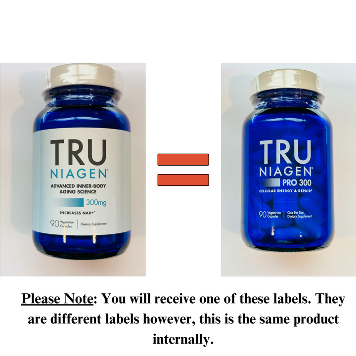 Tru Niagen - Suplemento potenciador de energía celular (300 mg, 90 cápsulas vegetarianas, paquete de 2)