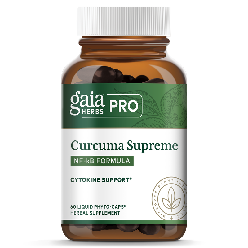 Gaia Herbs Curcuma Supreme NF kB Fórmula 60 Cápsulas Suplemento de Extracto de Cúrcuma