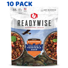 Load image into Gallery viewer, ReadyWise Basecamp Four Bean &amp; Vegetable Soup 2.5 servings 5.2 Oz 10 PACK
