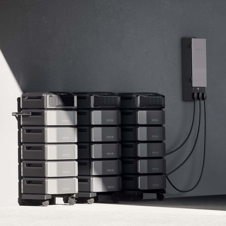 Batería portátil EcoFlow Delta Pro Ultra de 6144 Wh con batería adicional y energía renovable