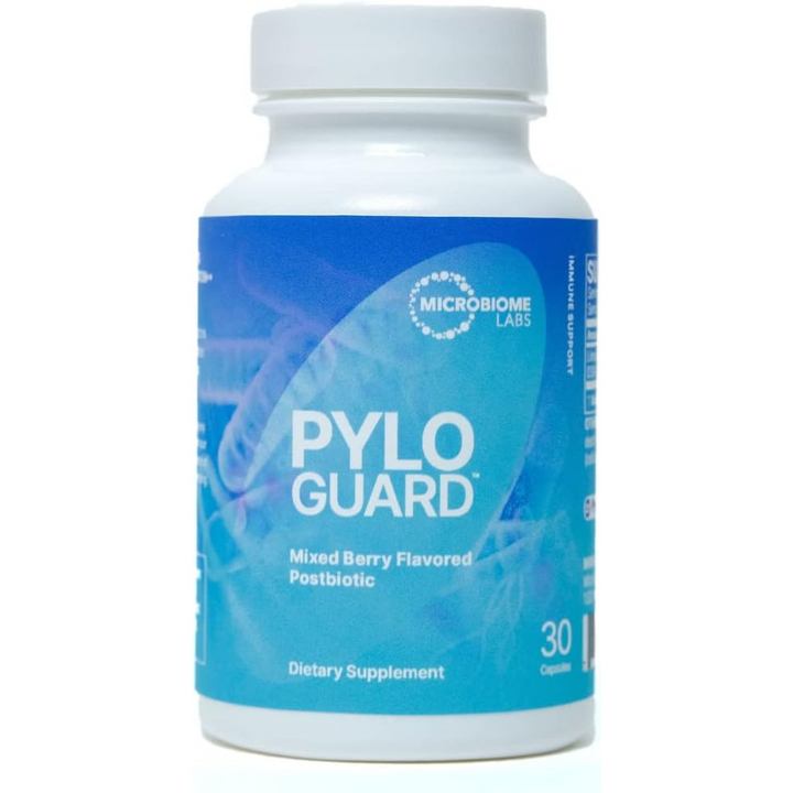 PyloGuard 30 cápsulas de Microbiome Labs favorece la salud intestinal y el equilibrio del H. pylori.