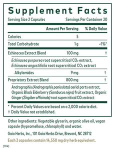 Gaia Herbs Immune Activator 40 Vegan Liquid Phyto Capsules