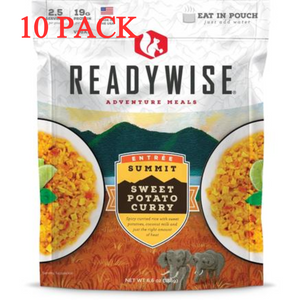 ReadyWise Summit Sweet Potato Curry 2.5 Servings 6.6 Oz 10 PACK