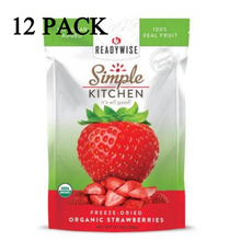 Load image into Gallery viewer, ReadyWise Simple Kitchen Organic FreezeDried Strawberry 0.7 Oz 12 PACK
