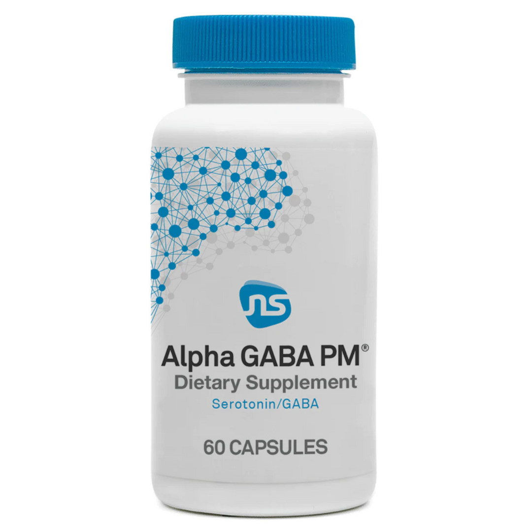Suplemento dietético Alpha GABA PM de NeuroScience que favorece la relajación y el sueño (60 cápsulas)