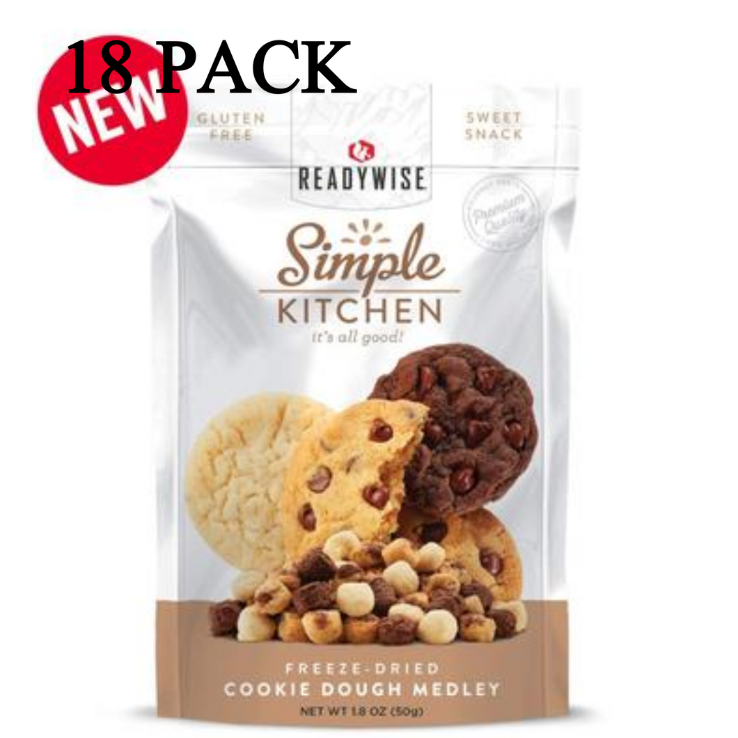 ReadyWise Simple Kitchen Cookie Dough Medley 1.8 Oz 18 PACK