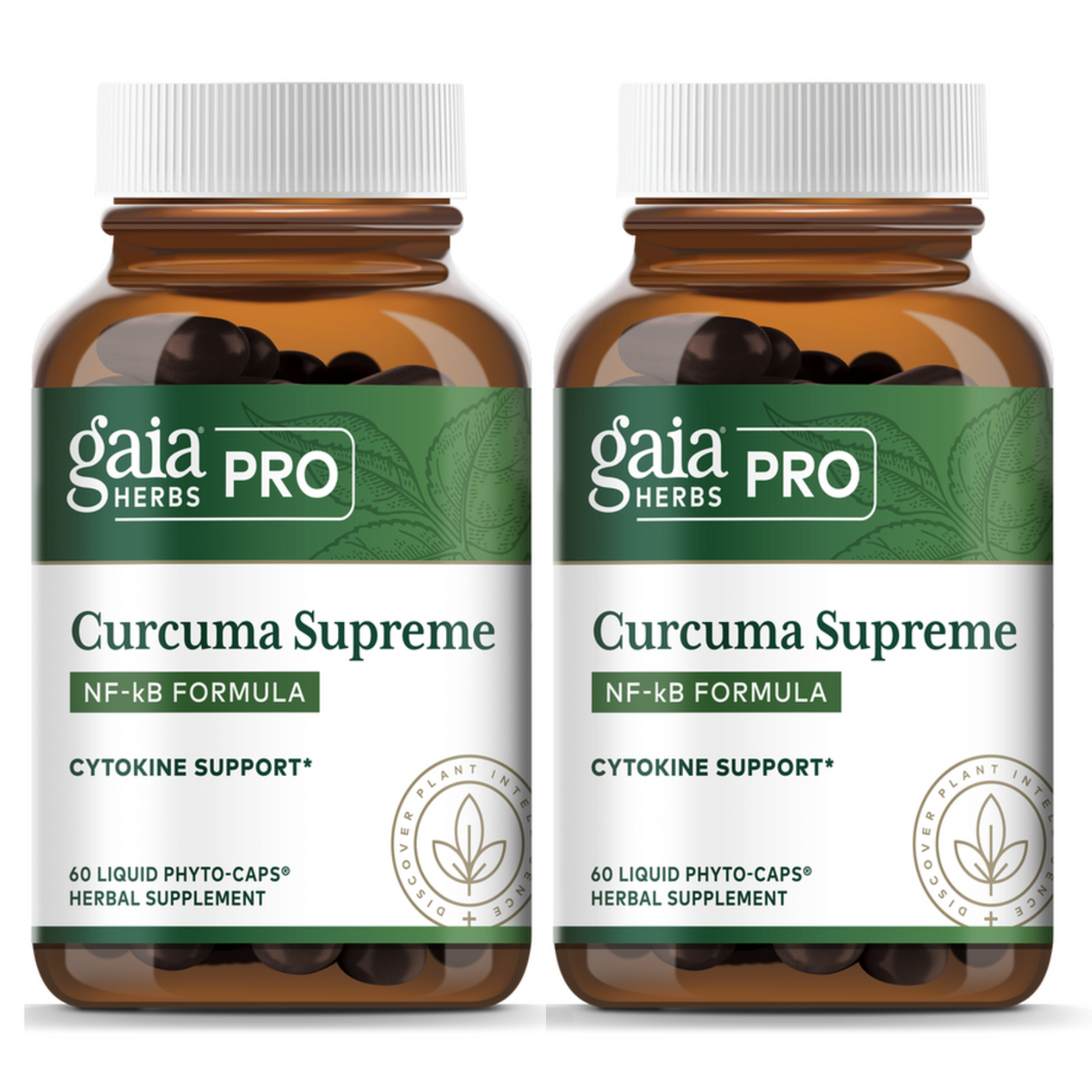 Gaia Herbs Curcuma Supreme NF-kB Formula Dietary Supplement 60 Capsules 2 PACK