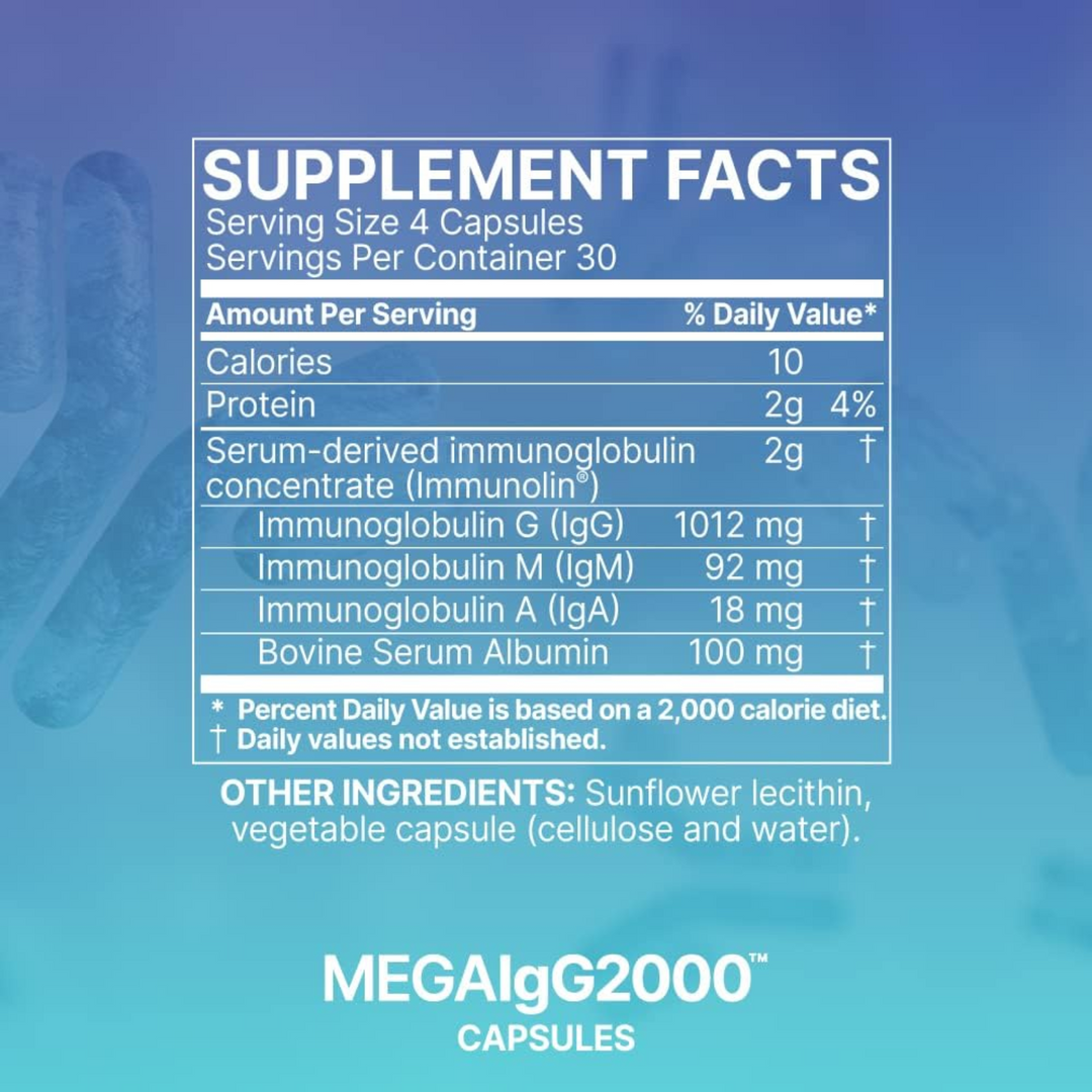 Microbiome Labs MegaIgG2000 120 cápsulas: fortalece la barrera inmunitaria intestinal