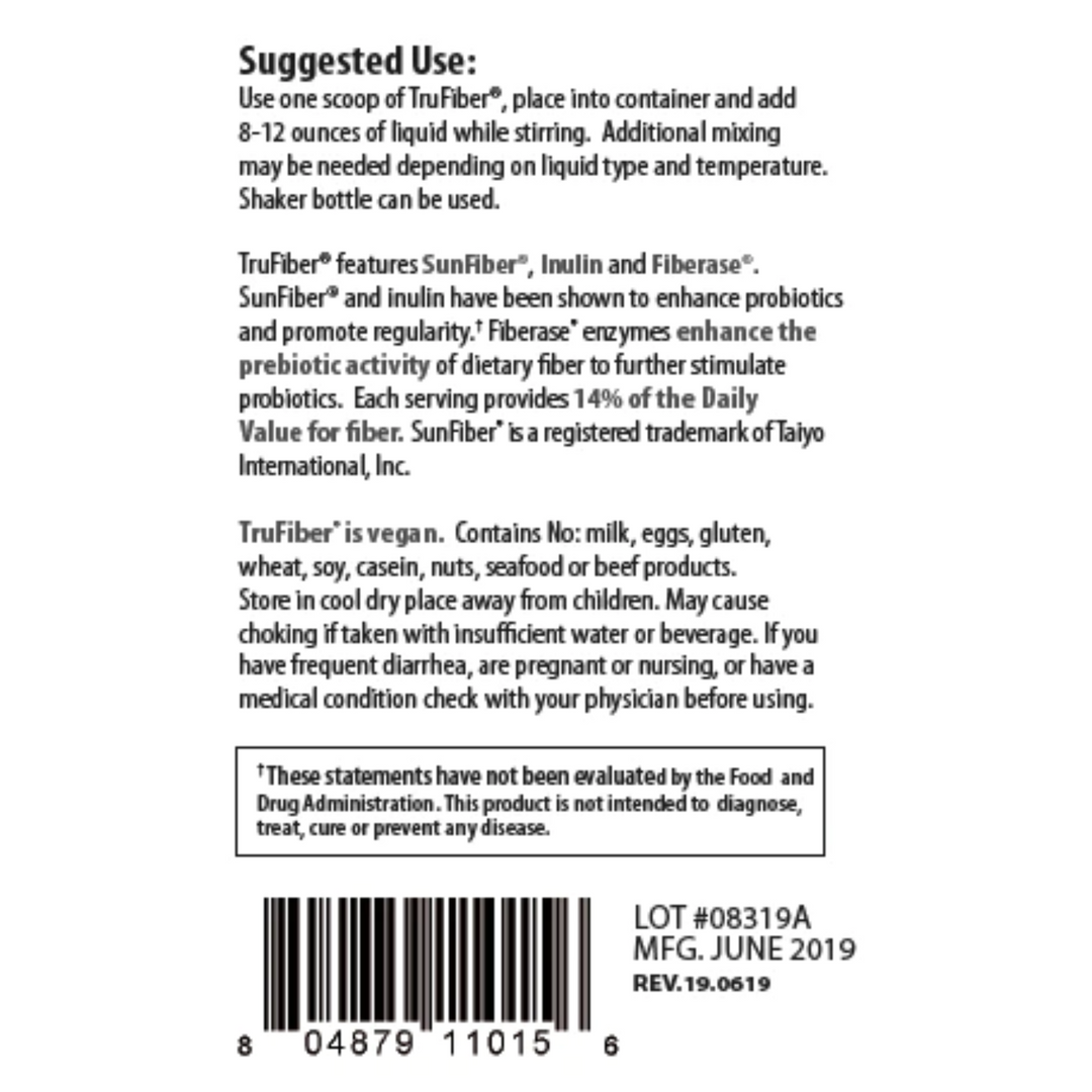 Suplementos Master US Enzymes TruFiber en polvo con fibra prebiótica, 6 oz