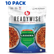 Load image into Gallery viewer, ReadyWise 2.5 Serving Still Lake Lasagna with Sausage 5.93 Oz 10 PACK
