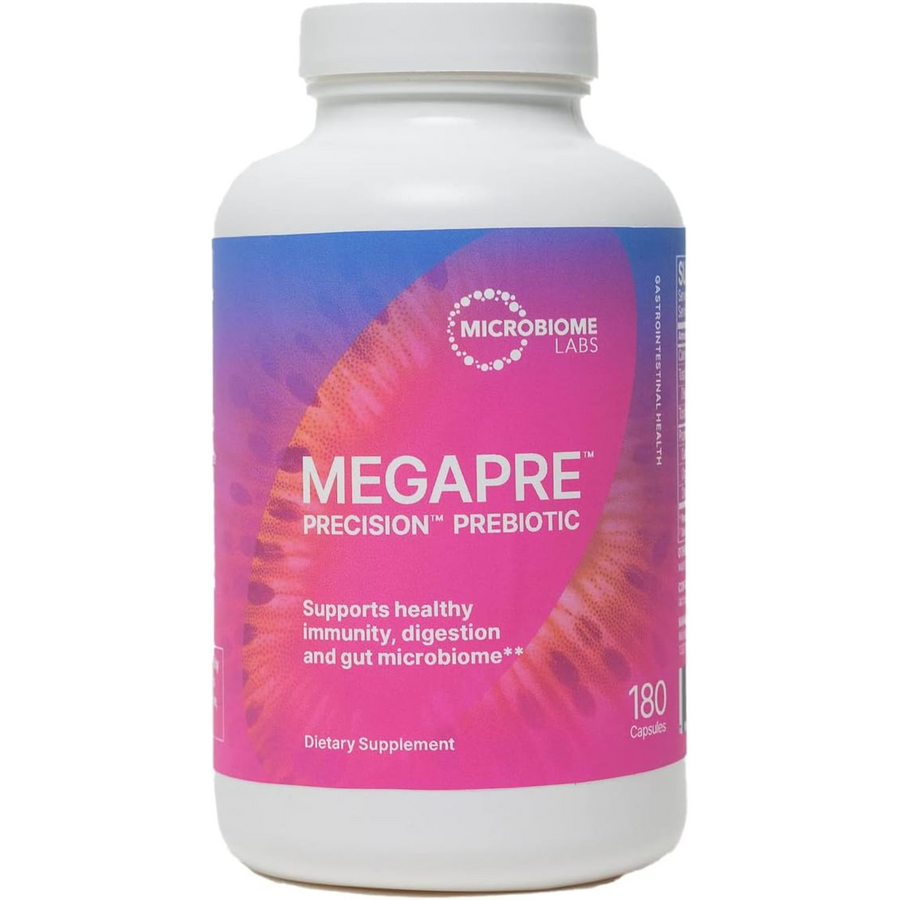 Microbiome Labs MegaPre Prebiotic 180 Caps dietary supplement for gut health and digestion support