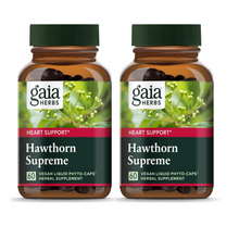 Load image into Gallery viewer, Gaia Herbs Hawthorn Berry Supplement 60 Vegan Liquid Phyto-Caps 2 PACK
