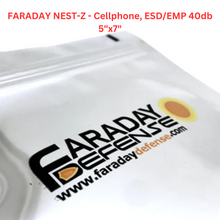 Load image into Gallery viewer, FARADAY NEST-Z - Cellphone ESD/EMP 40db 5&quot;x7&quot;
