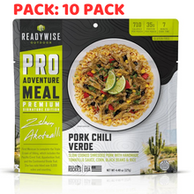 Load image into Gallery viewer, ReadyWise Outdoor Pro Meal Pork Chile Verde Freeze Dried Food 10 PACK
