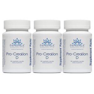 Panaxea PRO CREATION D 180 x 500 mg Capsules Dietary Supplement 3 PACK