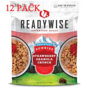 ReadyWise Sunrise Strawberry Granola Crunch 2.5 servings 4.37 Oz 12 PACK