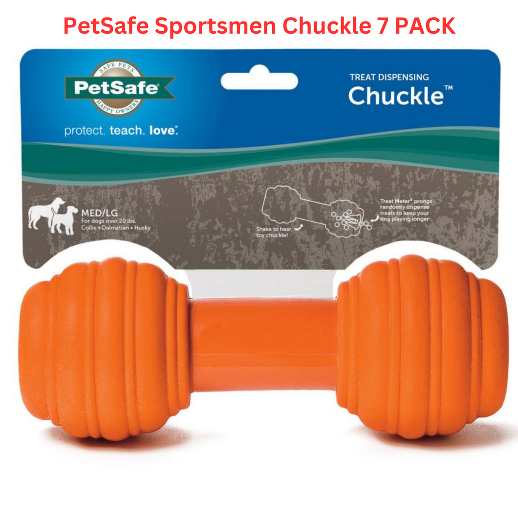 PetSafe Sportsmen Chuckle Interactive Dog Toy with Noise Maker 7 PACK