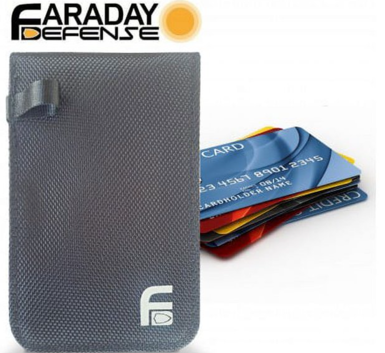 Bolsa impermeable Faraday Jacket Key FOB, antirrobo, de lona negra, 7,6 x 10 cm