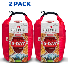 Load image into Gallery viewer, ReadyWise 2 Snacks 2 Day Adventure With 5 L Dry Bag 15 YEAR SHELF LIFE 2 PACK
