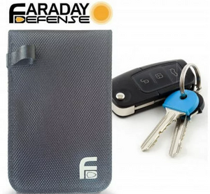 Faraday Jacket Key FOB Dry Bag Anti-Theft Black Canvas Protection Bag 3"x4"