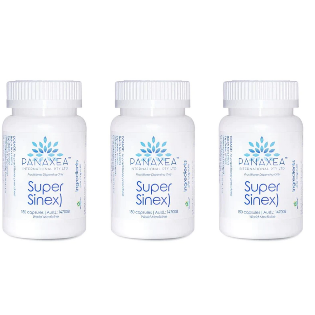 Panaxea SUPER SINEX) 60 x 500 mg Vegetable Capsules Dietary Supplement 3 PACK