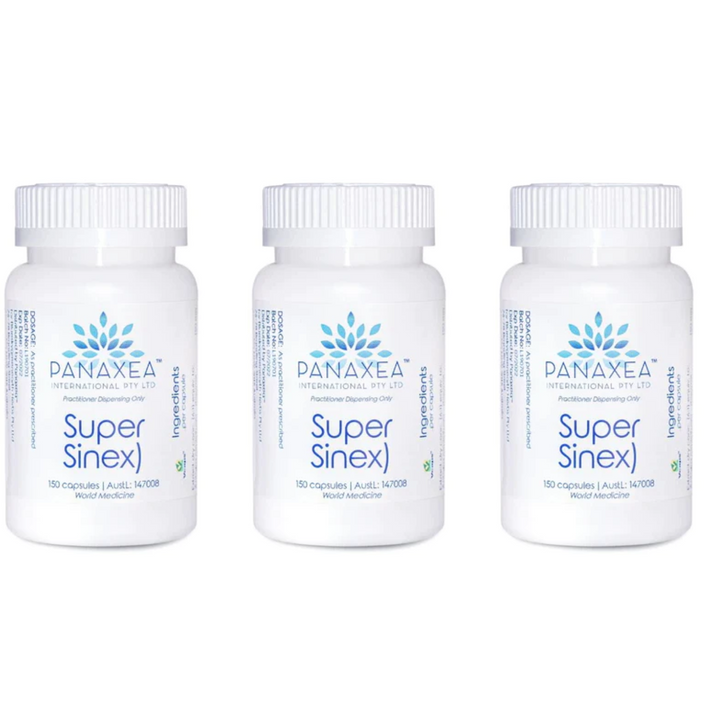 Panaxea SUPER SINEX) 60 x 500 mg Vegetable Capsules Dietary Supplement 3 PACK