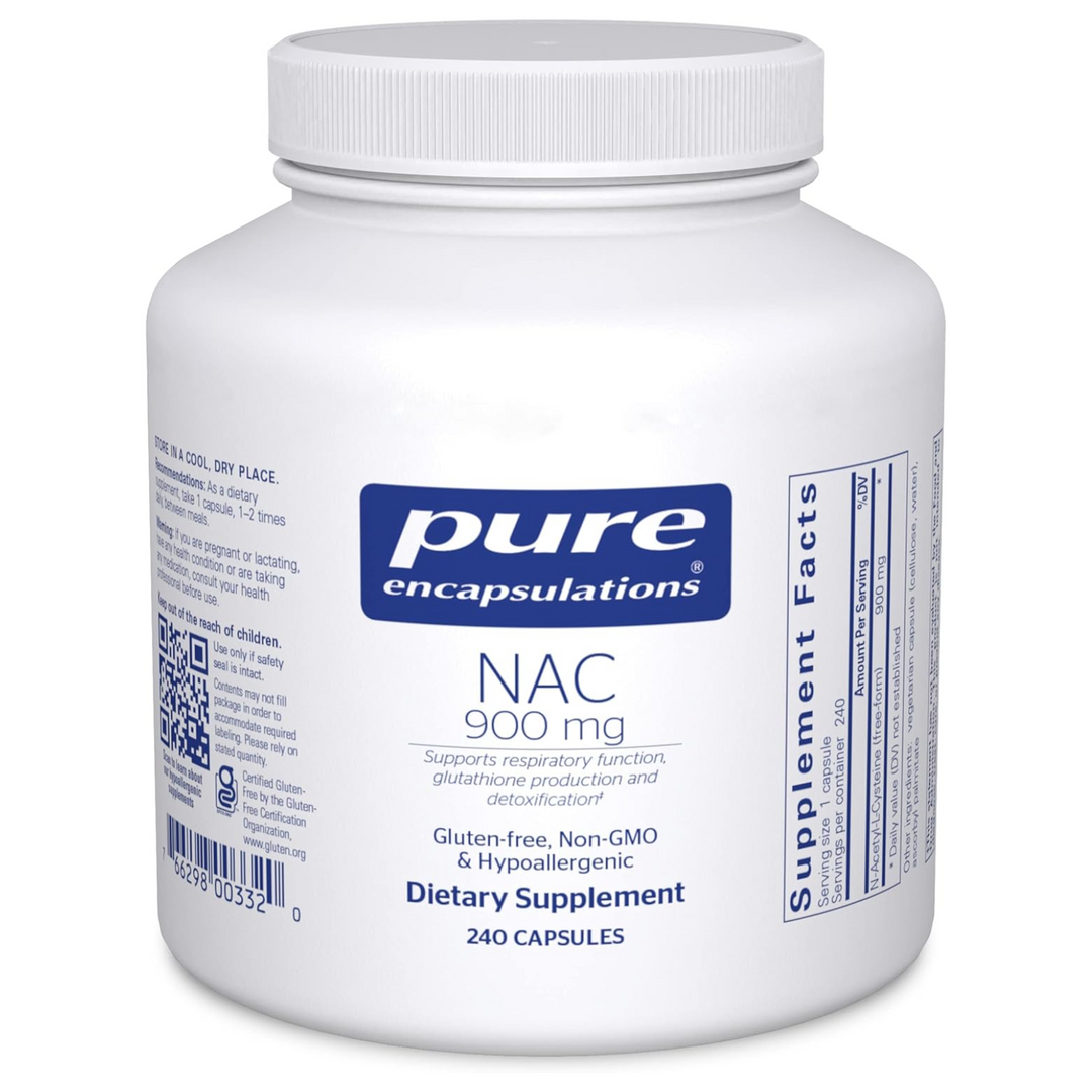 Pure Encapsulations NAC 900 mg Amino Acid For Lung Immune Support 240 Capsules