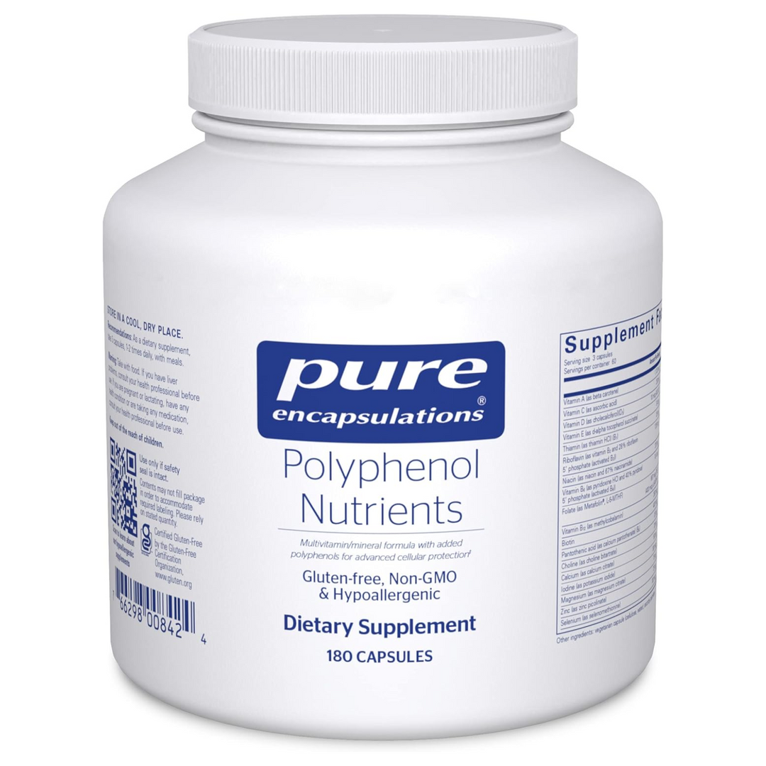 Pure Encapsulations Polyphenol Nutrients Multivitamin Mineral Support 180 Caps