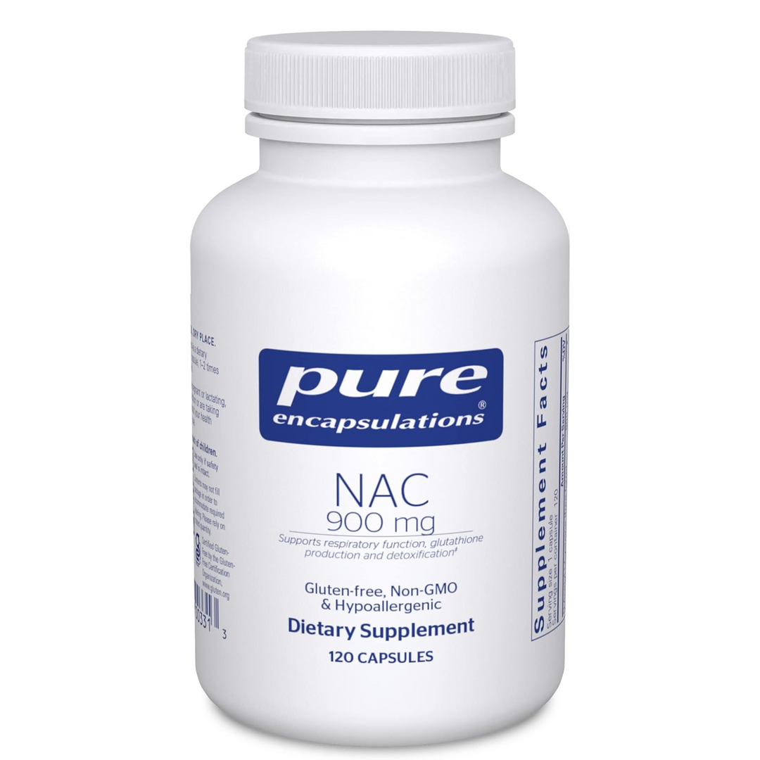 Pure Encapsulations NAC 900 mg Immune Lung Liver Support Amino Acid 120 Caps